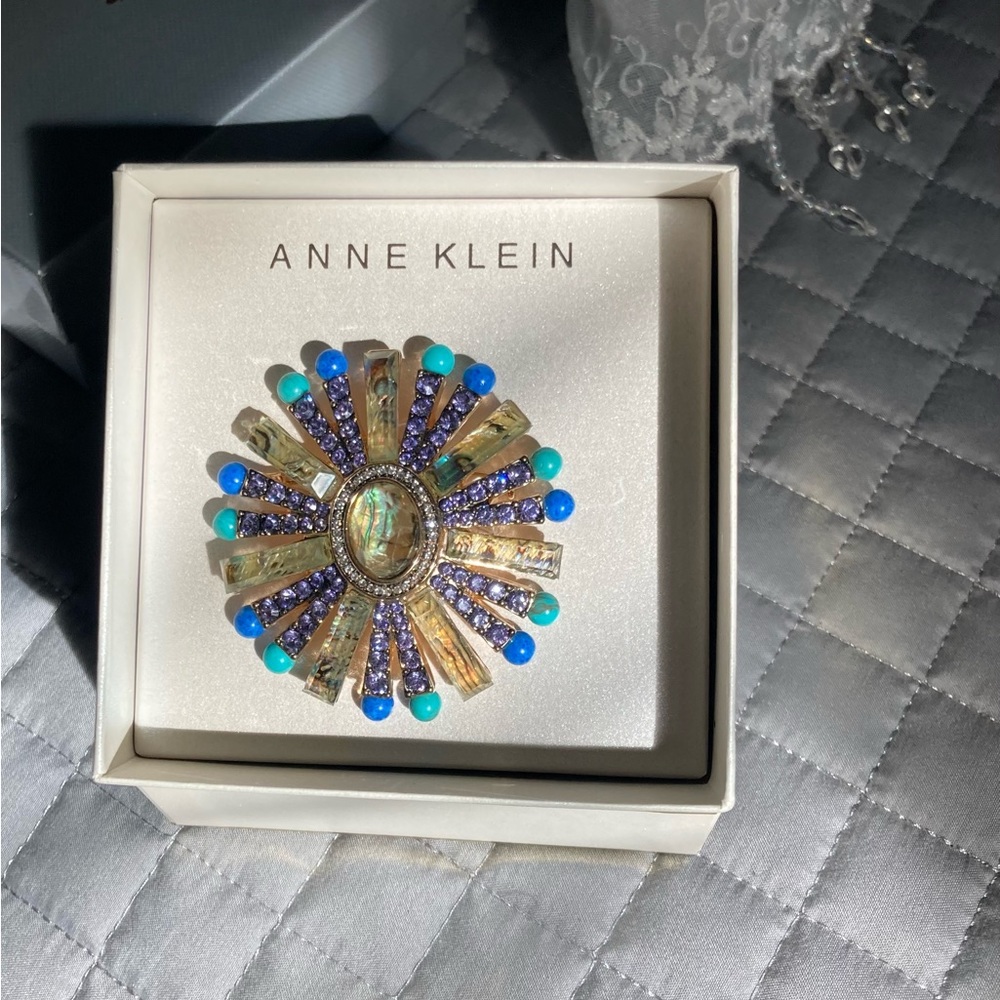 Anne Klein beautiful broach multi stones. Brand new never worn